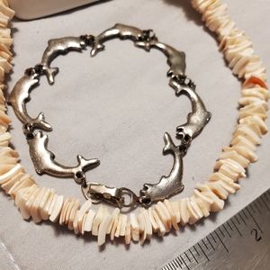 Silver dolphin bracelet